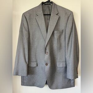 LAUREN Ralph Lauren Men’s Sport Coat 42R Suit Jacket Windowpane Gray Office